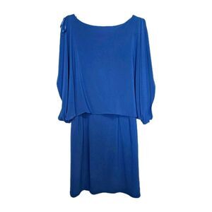 Jessica Simpson NWT Princess Blue Womens Batwing Cut Out Back Dress Size 2 Drape